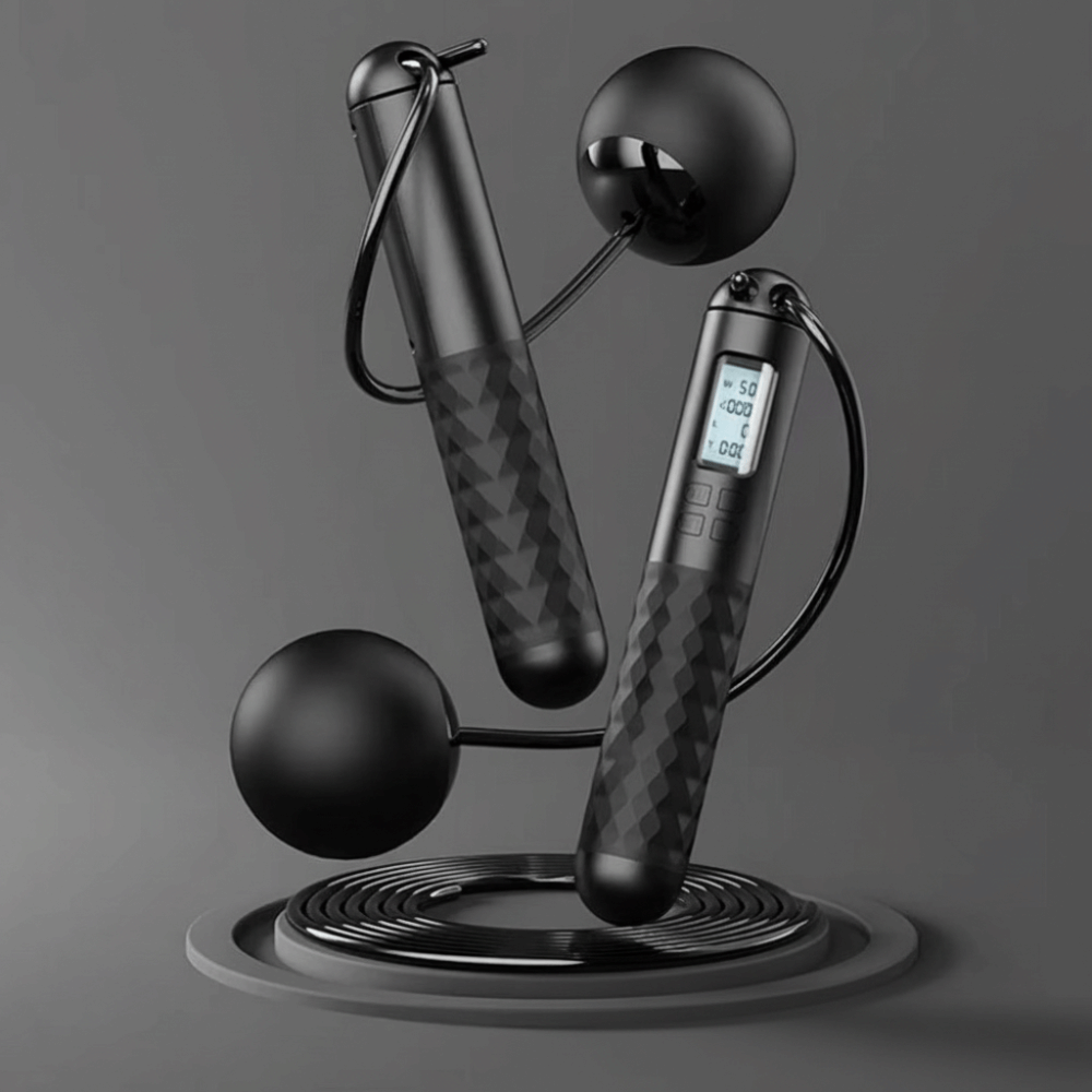 Smart Jump Rope Digital Counter - Corde à sauter sans fil portable,