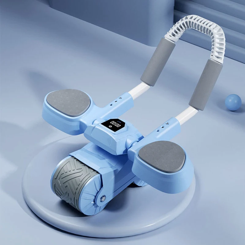 Ab Roller Wheel With Elbow Support - Roue abdominale intelligente à comptage, rechargeable,