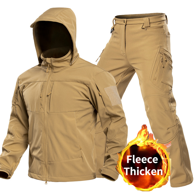 Hiking - Combinaison tactique softshell pour homme, veste