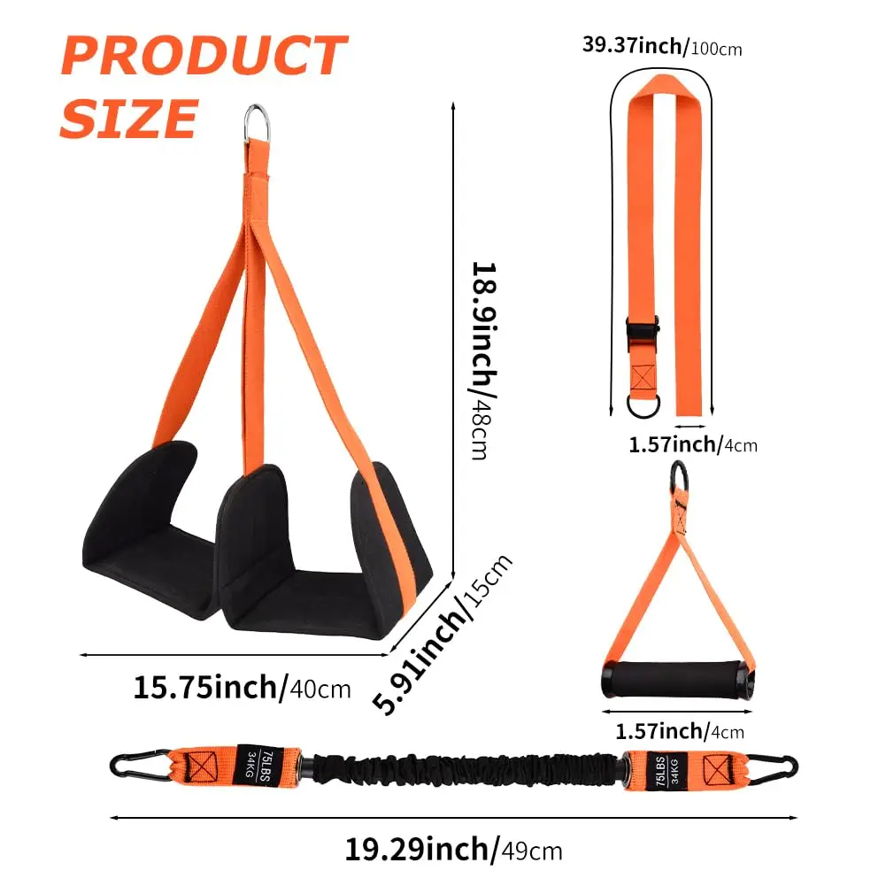 Resistance Bands Set With Handles - Ensemble de bandes d'assistance de traction,