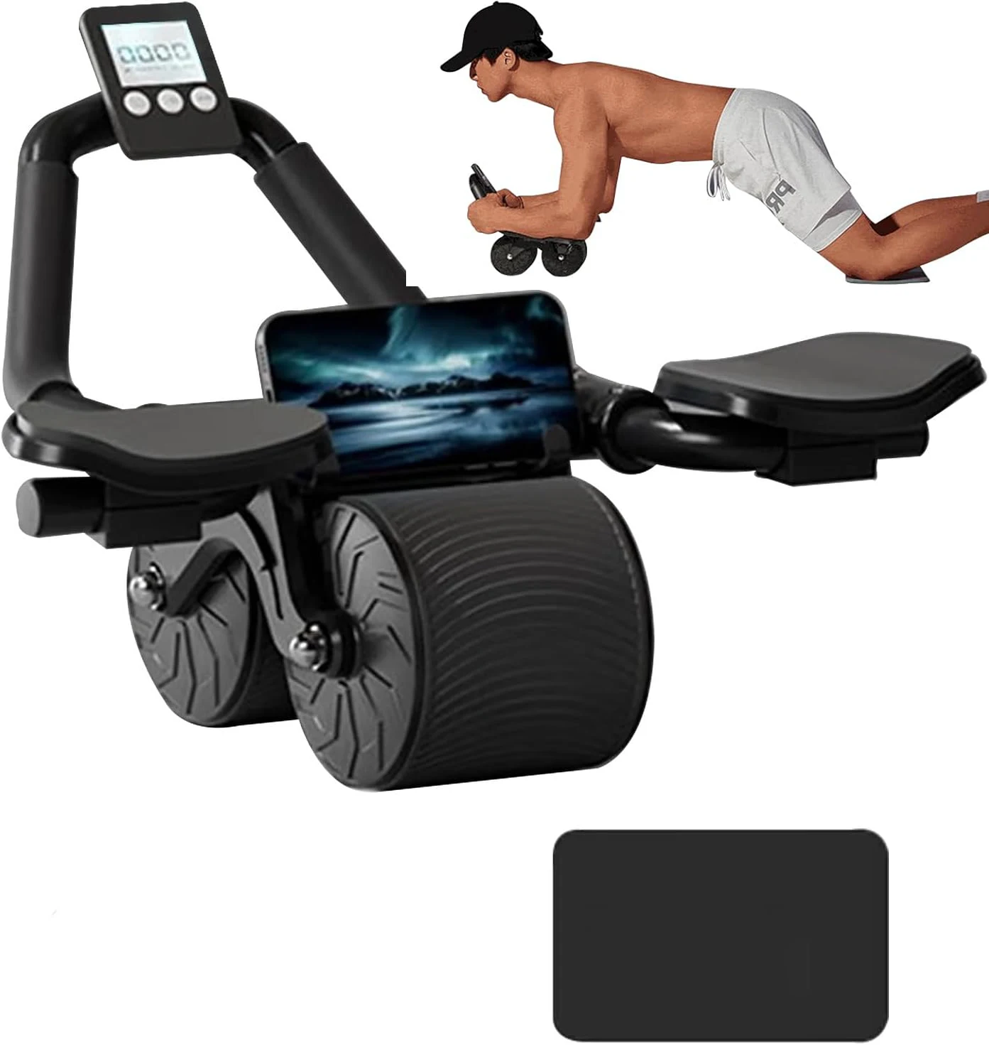 Ab Roller Wheel With Elbow Support - Roue abdominale avec support de coude