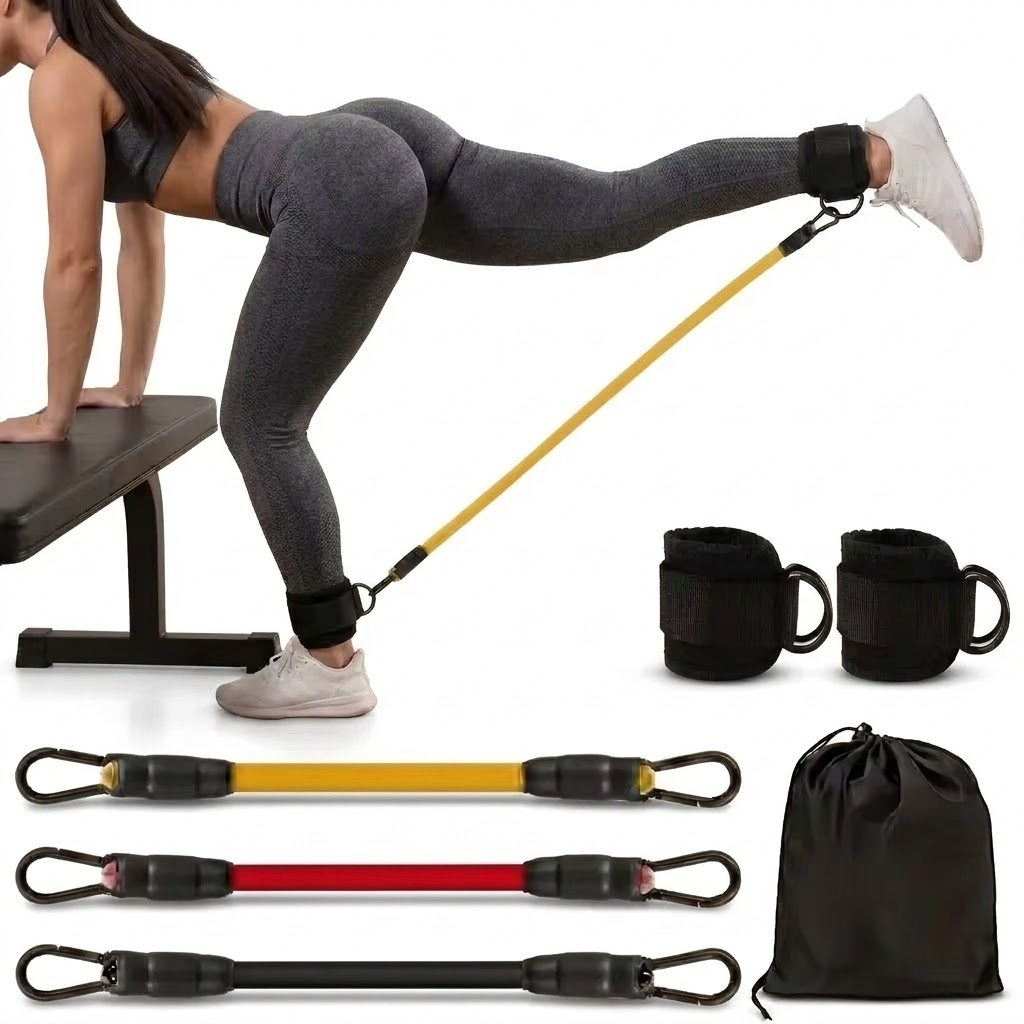 Resistance Bands Set With Handles - Ensemble de 5 bandes de résistance