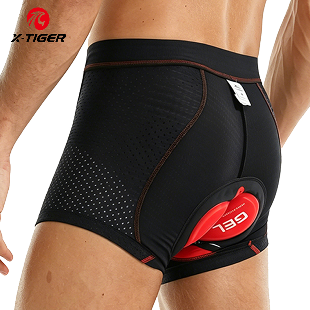 Padded Cycling Shorts 5D Gel - X-tiger sous-vêtements de cyclisme Pro 5D