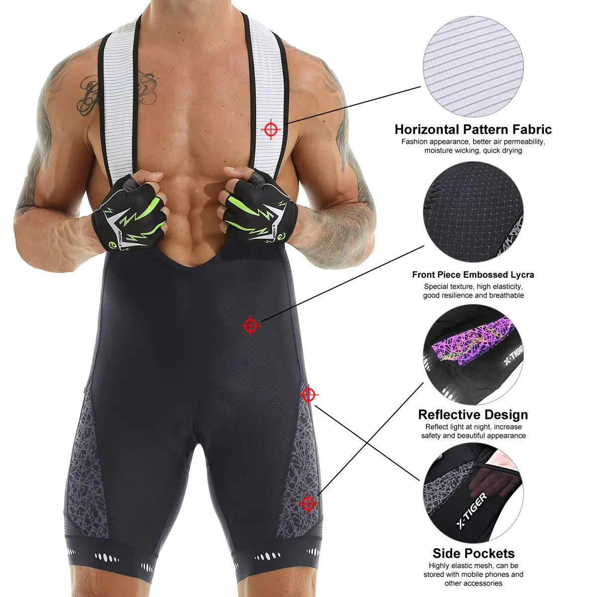 Vélo Bib Shorts 5D Gel Pad Mou - Padded Cycling Shorts 5D Gel avis et prix