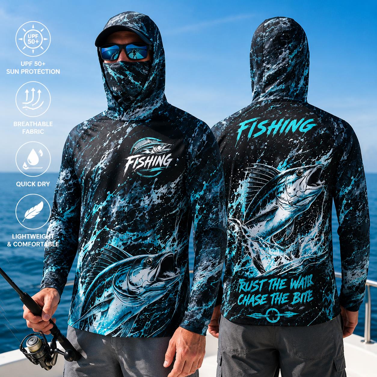 Sweat-shirt de pêche pour homm - Fishing avis et prix